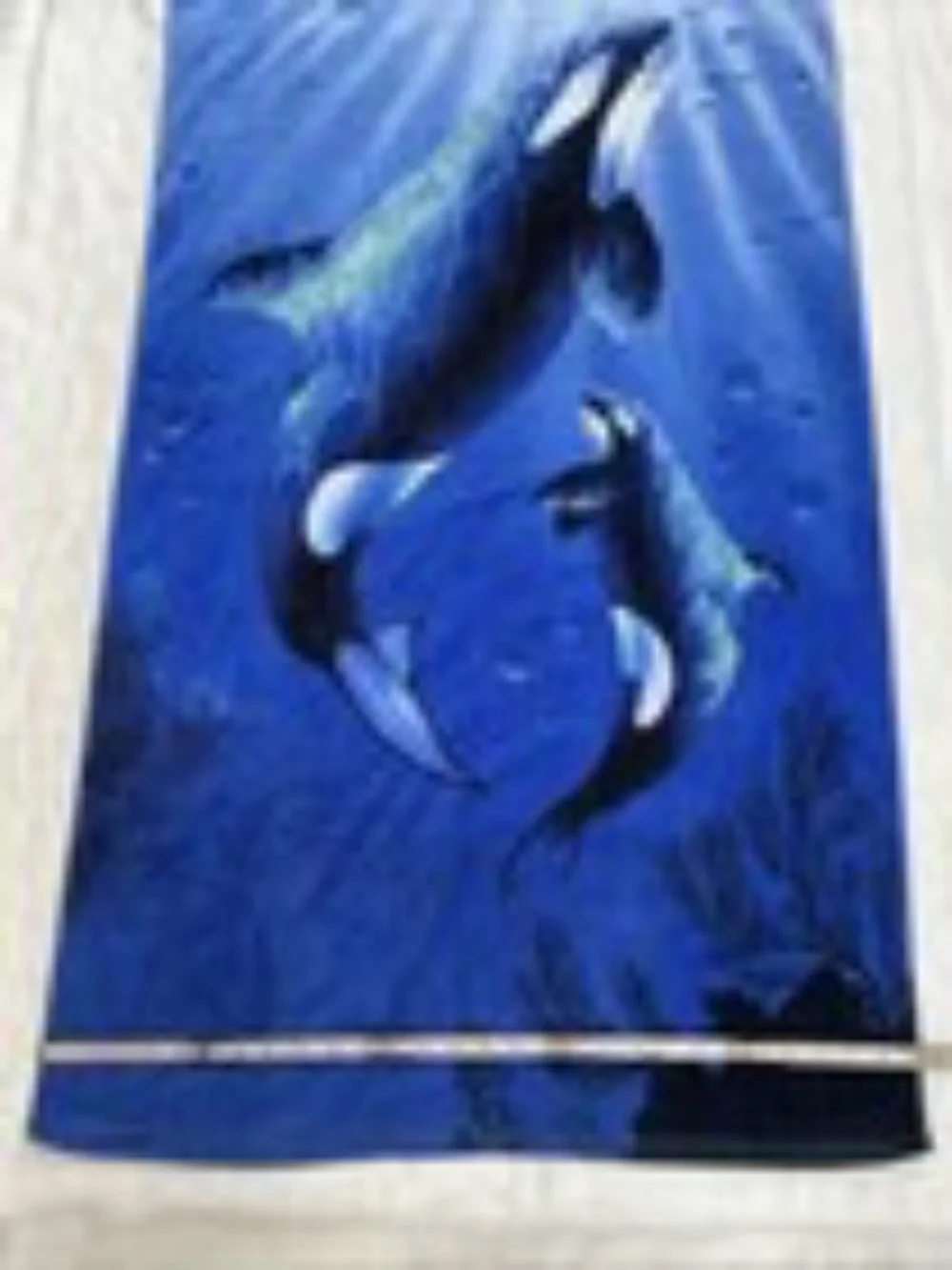 SeaWorld Beach Bath Towel Shamu Orca Whales 100% Cotton 54